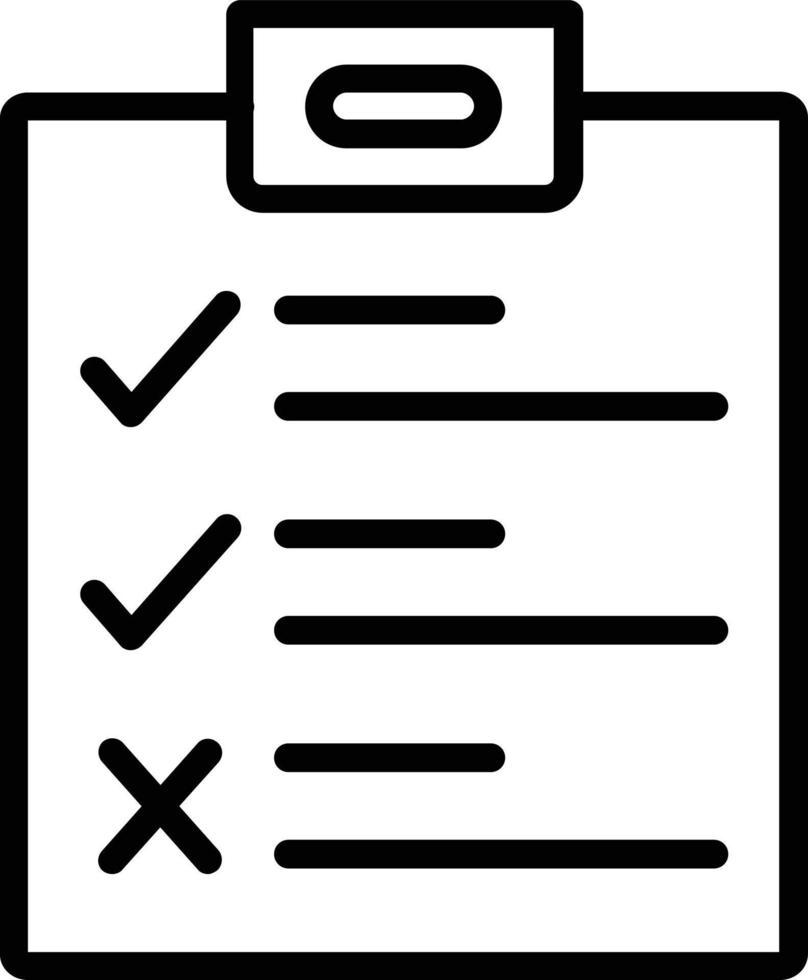 Symbol für die Vektorlinie der Checkliste vektor