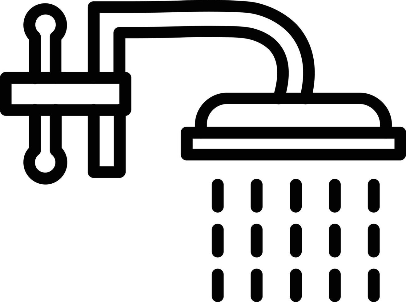 Symbol für die Vektorlinie der Dusche vektor