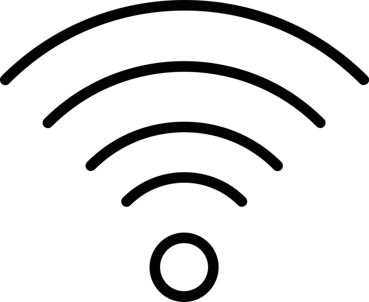 Symbol für die WLAN-Vektorlinie vektor