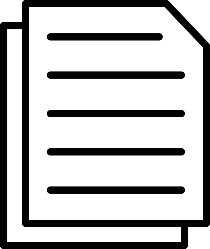 dokument vektor linje ikon