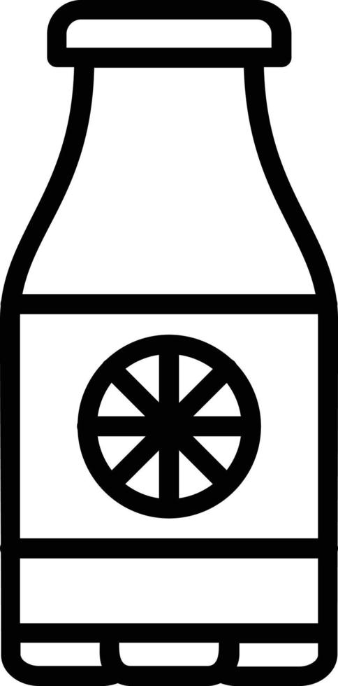 Symbol für die Vektorlinie der Saftflasche vektor