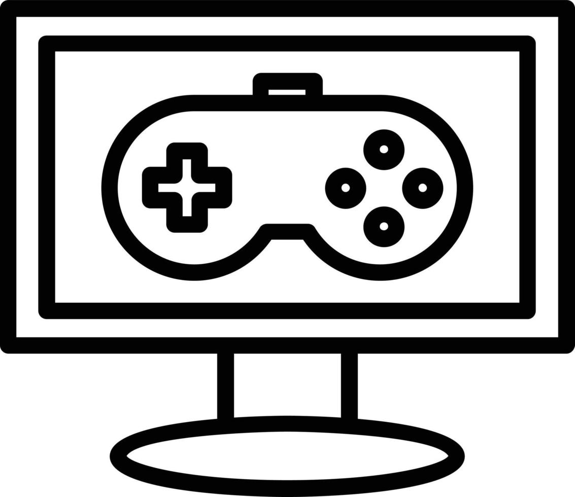 Symbol für die Vektorlinie des Gamecontrollers vektor