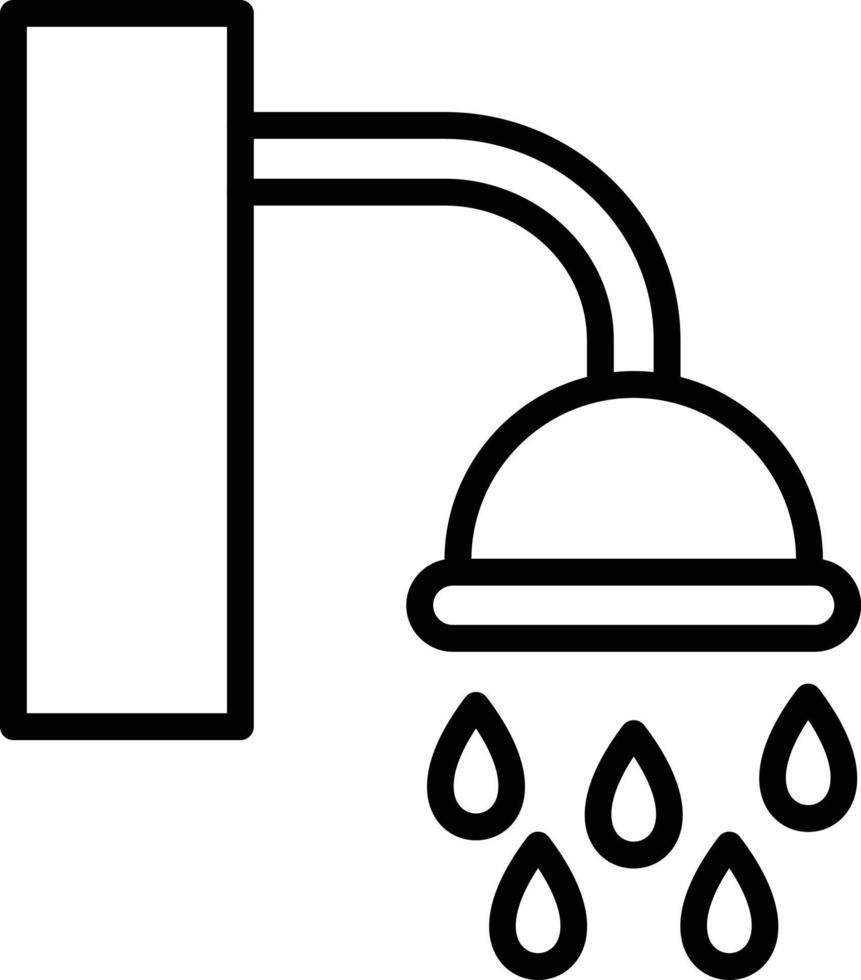 Symbol für die Vektorlinie der Dusche vektor