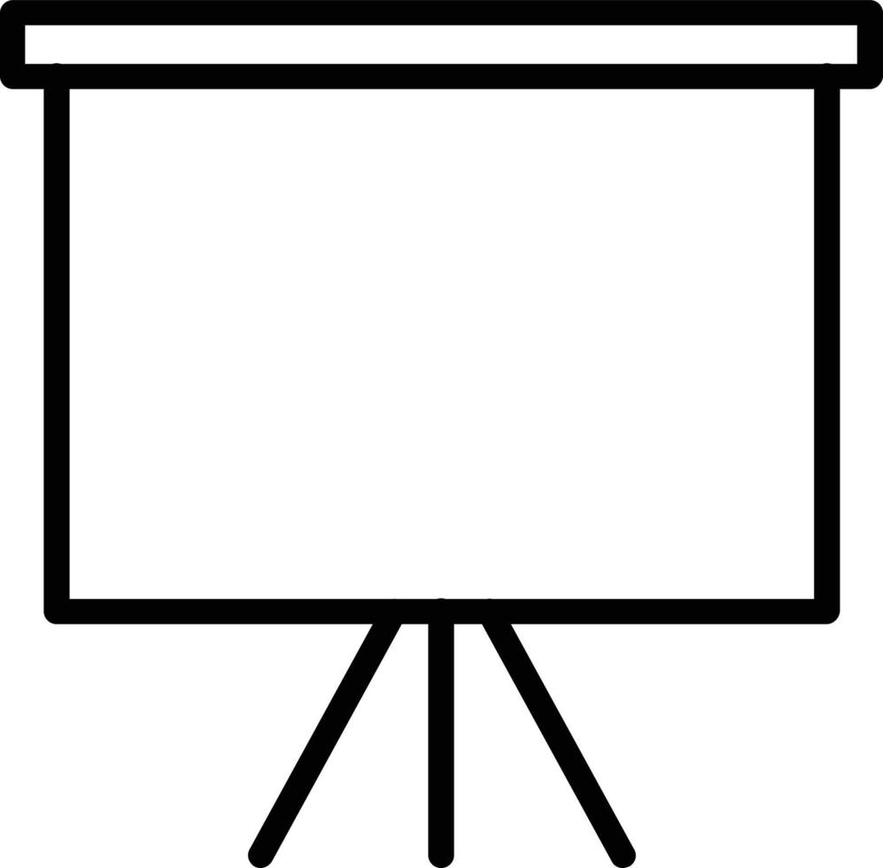 Symbol für Whiteboard-Vektorlinie vektor