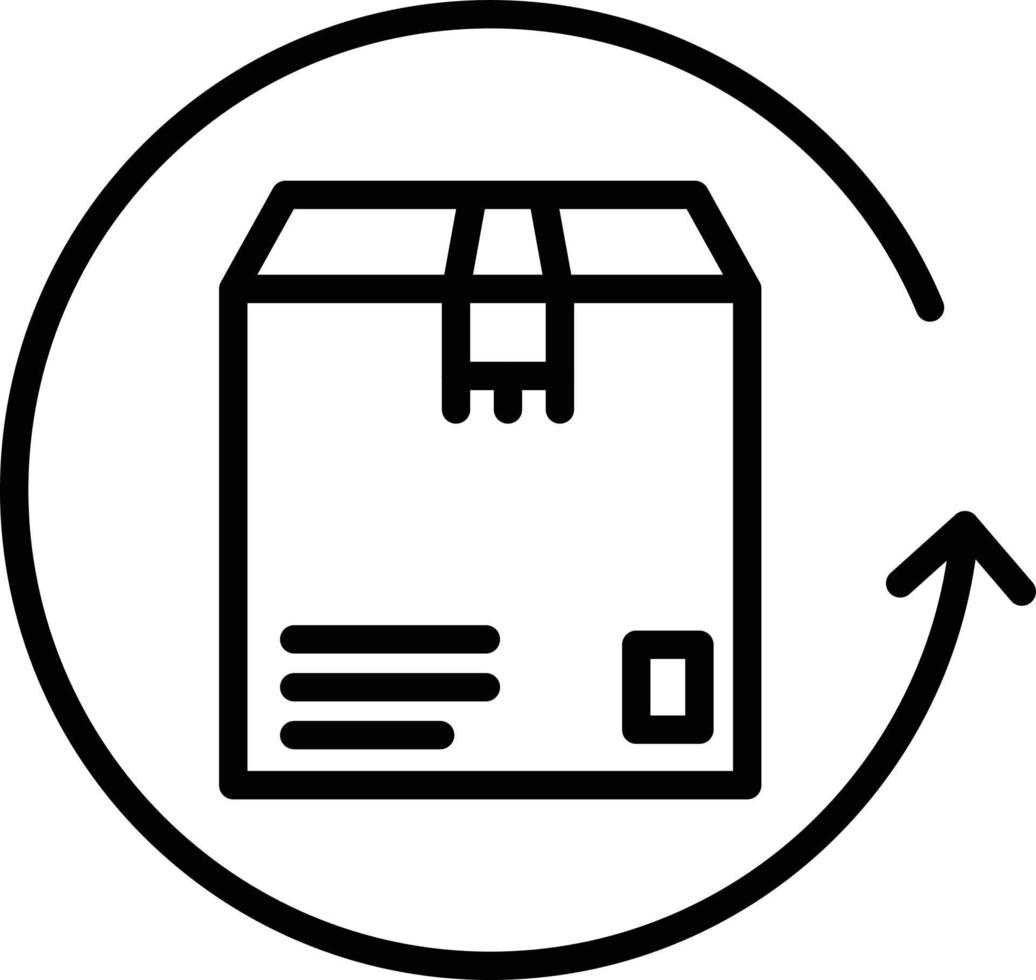 Symbol für die Vektorlinie der Rückgabebox vektor