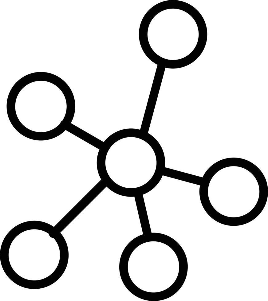 Symbol für die Netzwerkvektorlinie vektor