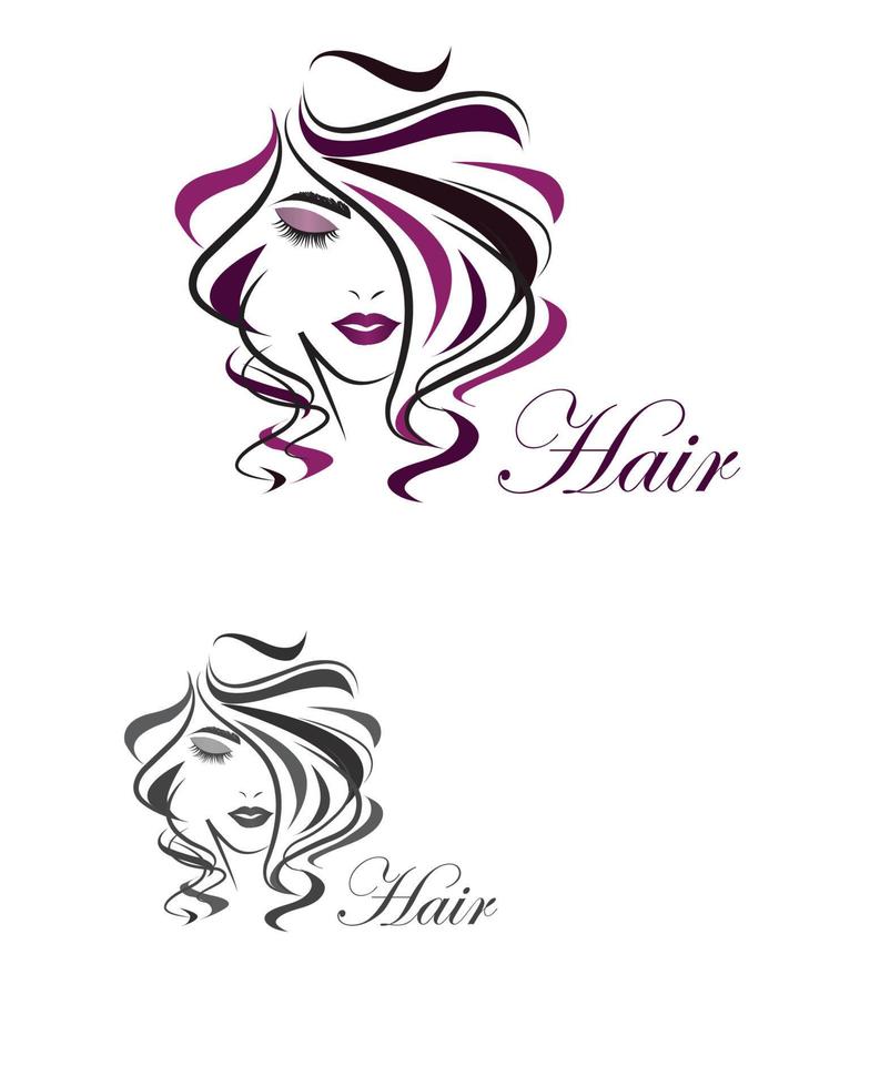 Haar-Spa-Logo-Vektor-Design vektor