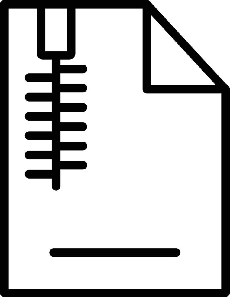 Symbol für die Vektorlinie der ZIP-Datei vektor