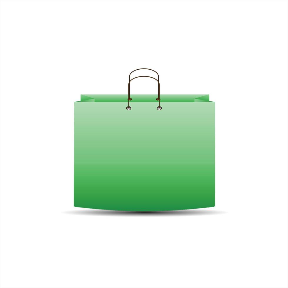 grüne Einkaufstasche vektor