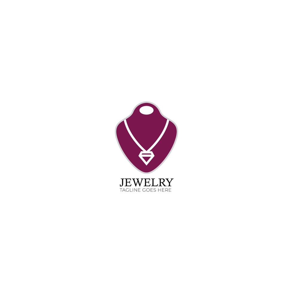 Logo-Vektor für Halsketten und Diamanten, geeignet für Schmuckunternehmen vektor