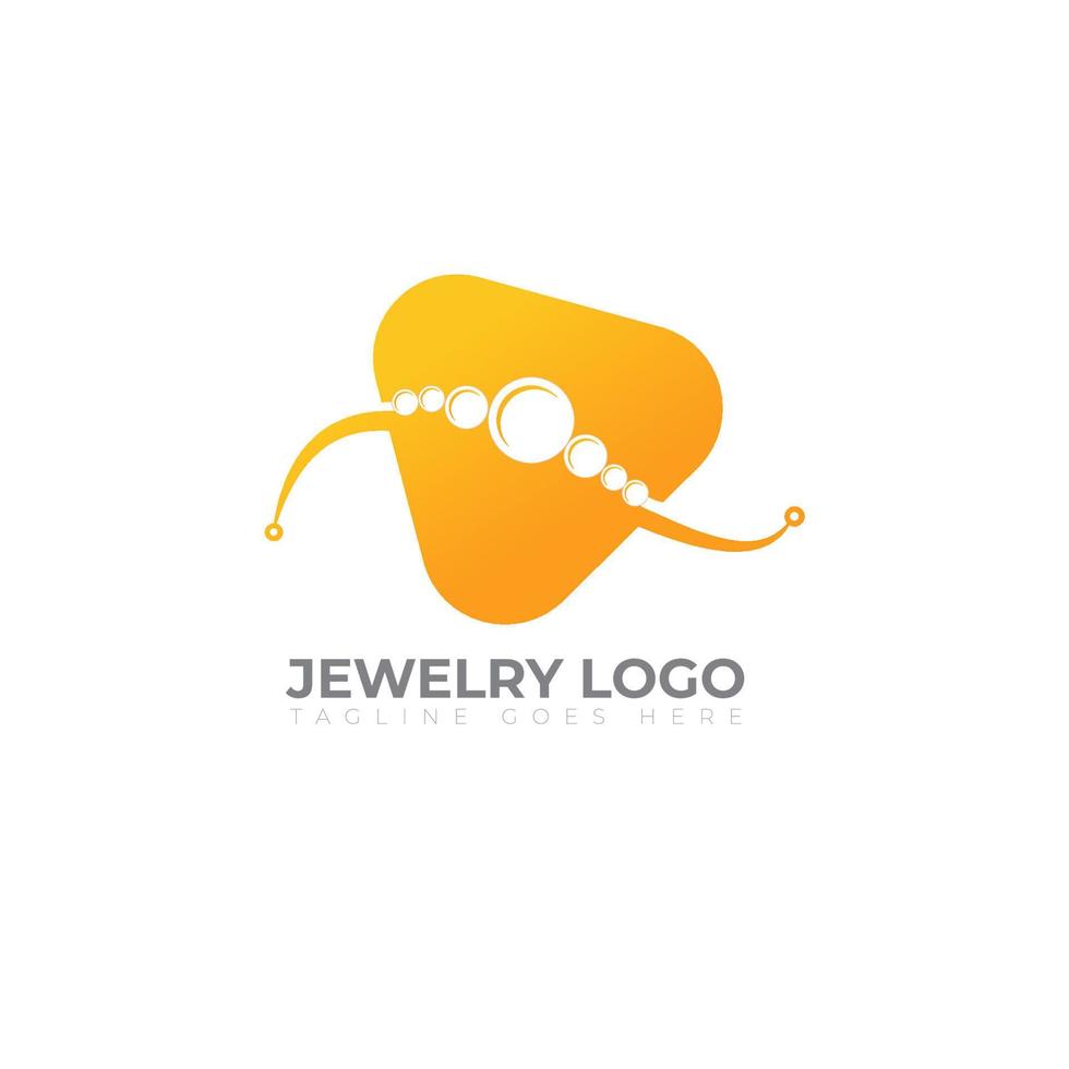halsband smycken logotyp vektor är rund