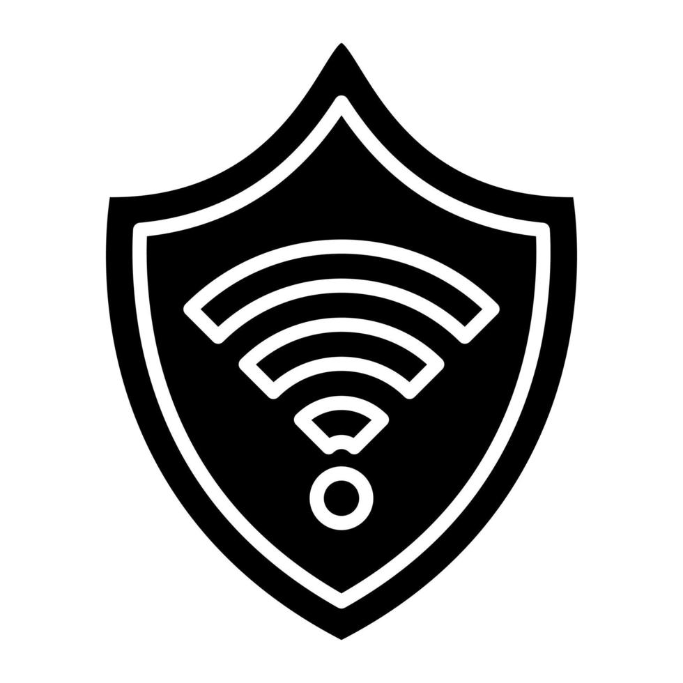 Glyph-Symbol für WLAN-Sicherheit vektor