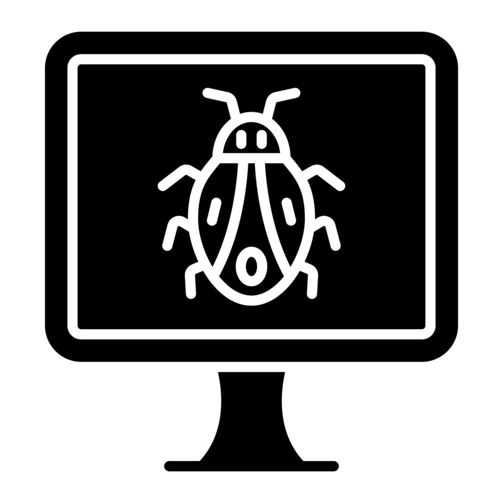 Computerfehler-Glyphe-Symbol vektor