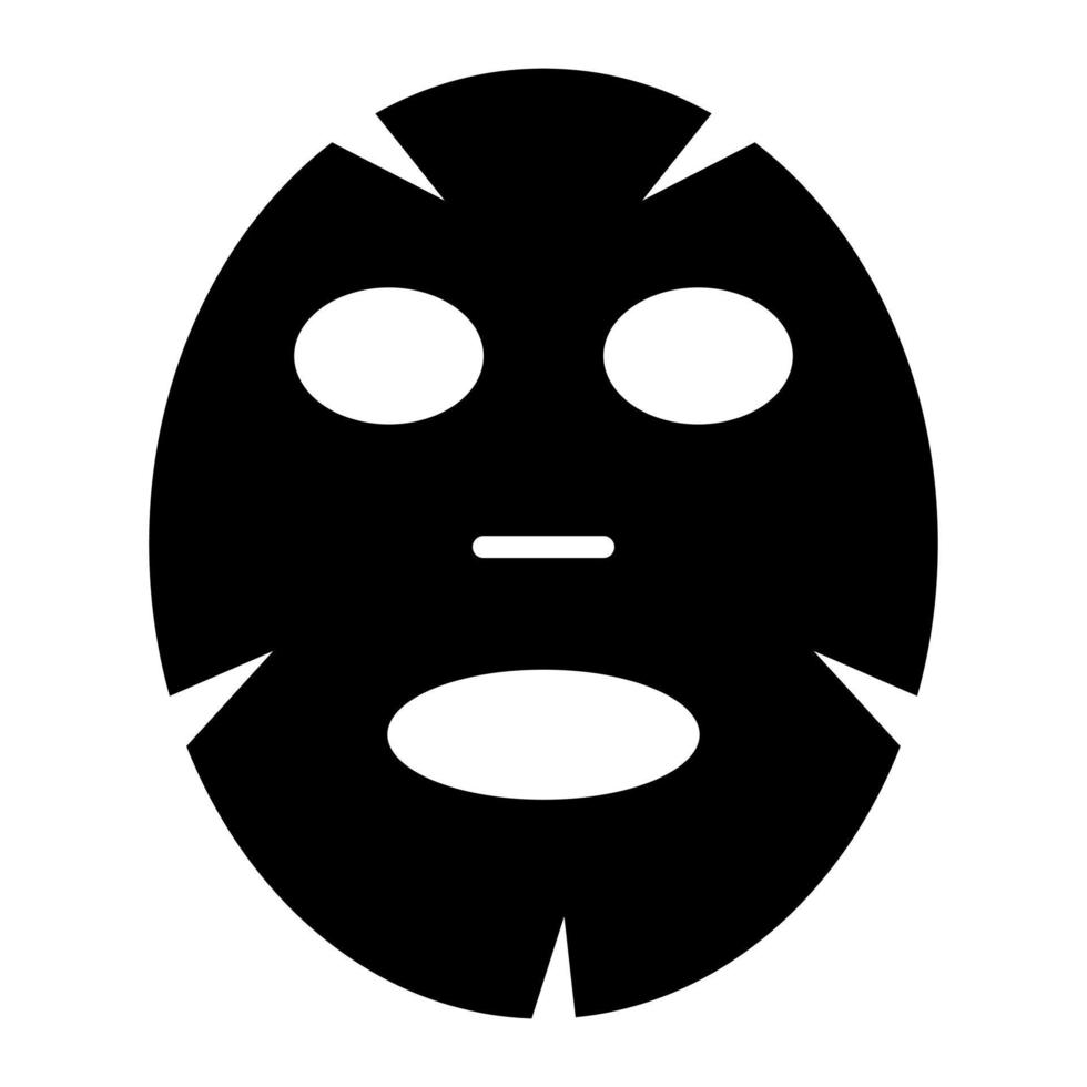 ansiktsmask glyph ikon vektor