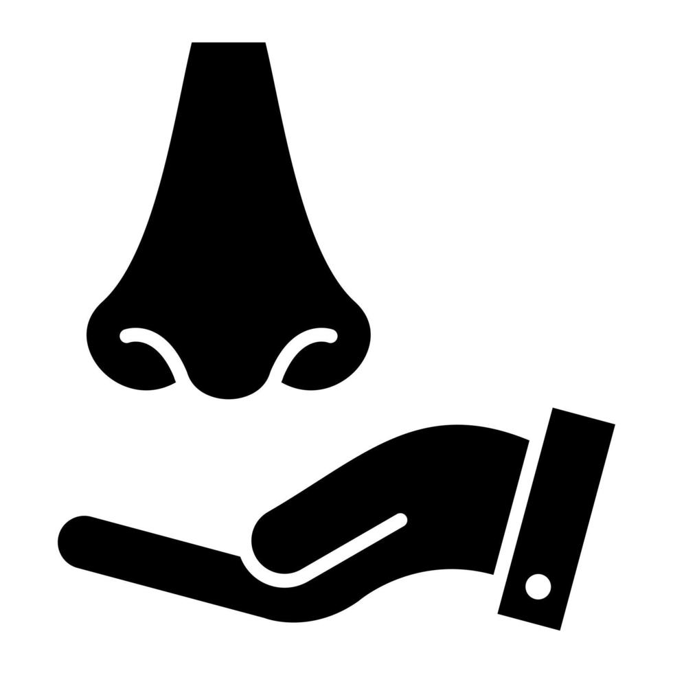 Nasenmassage-Glyphe-Symbol vektor