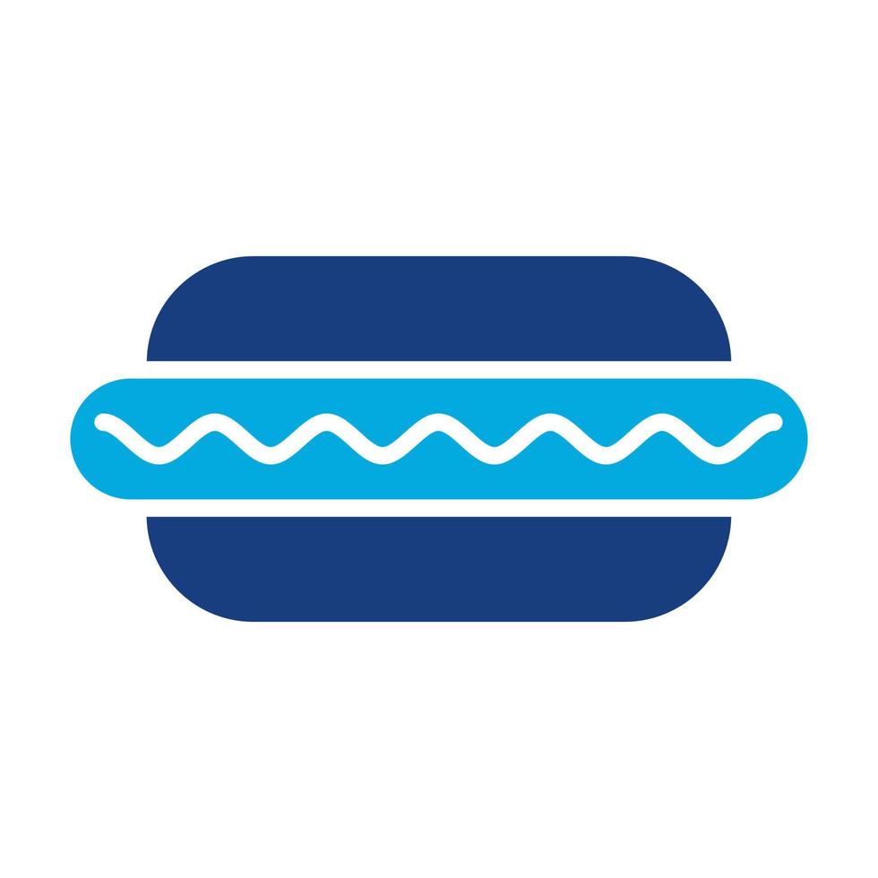 Hot-Dog-Glyphe zweifarbiges Symbol vektor