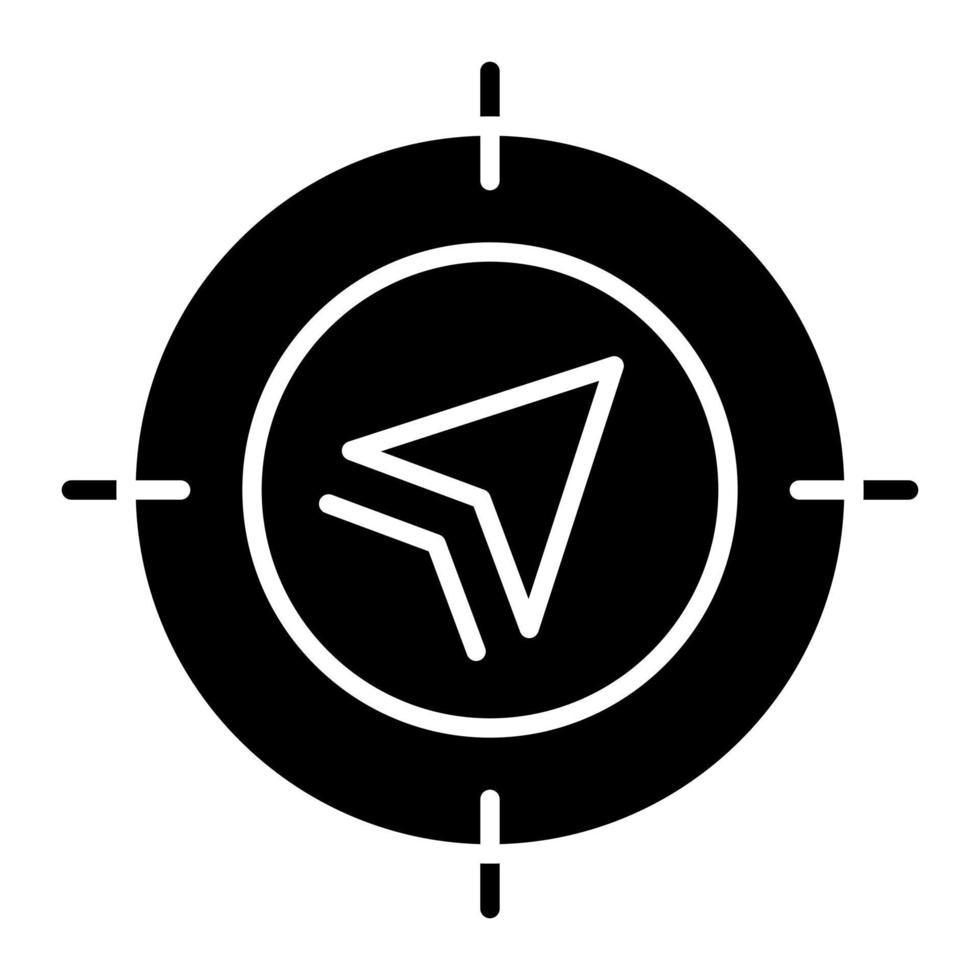 Glyphensymbol für den aktuellen Standort vektor