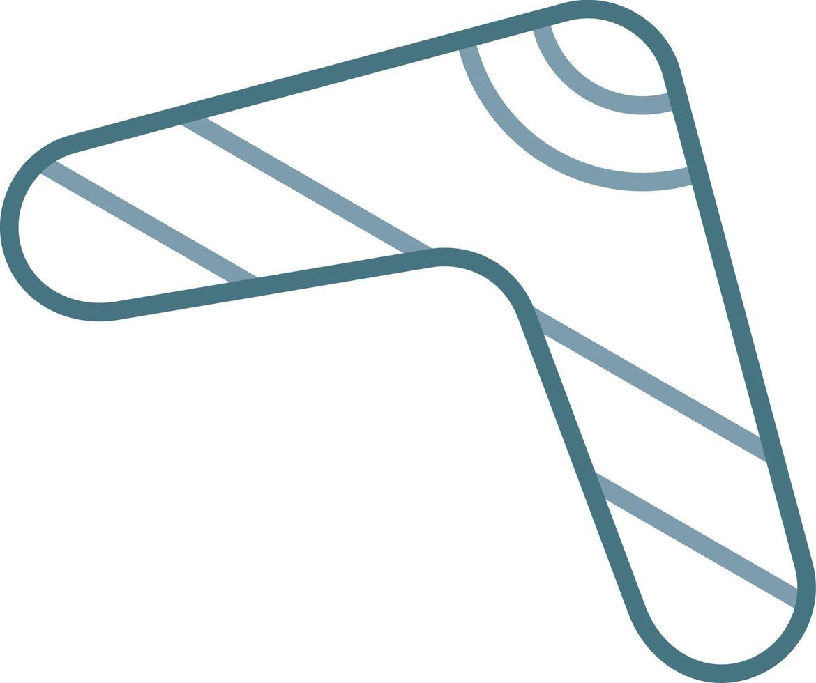 Bumerang-Linie zweifarbiges Symbol vektor