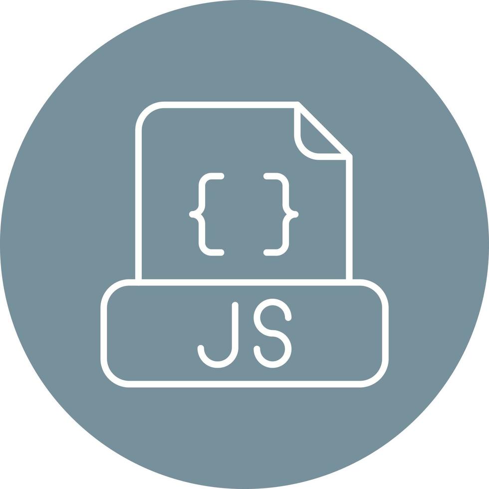 javascript-fil linje cirkel bakgrundsikon vektor