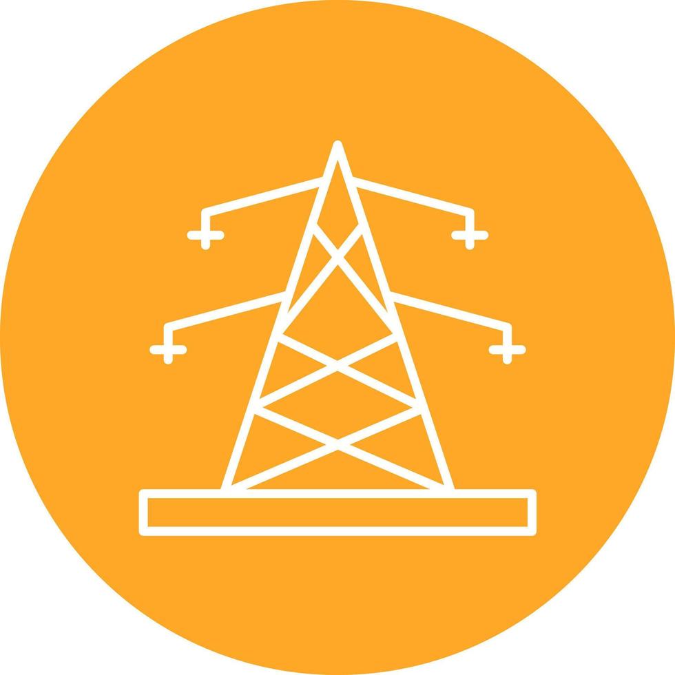 elektrische Turmlinie Kreis Hintergrundsymbol vektor