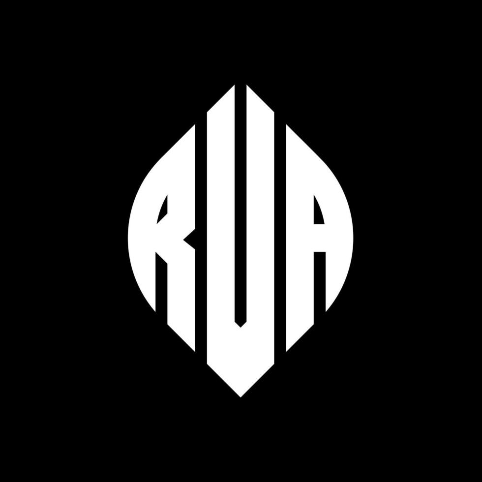 rva-Kreisbuchstaben-Logo-Design mit Kreis- und Ellipsenform. rva ellipsenbuchstaben mit typografischem stil. Die drei Initialen bilden ein Kreislogo. rva-Kreis-Emblem abstrakter Monogramm-Buchstaben-Markierungsvektor. vektor