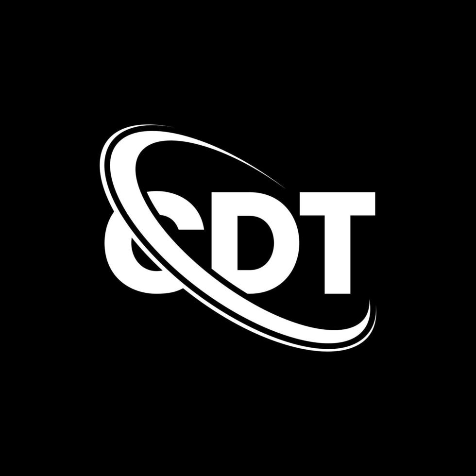 cdt logotyp. cdt brev. cdt brev logotyp design. initialer cdt logotyp länkad med cirkel och versaler monogram logotyp. cdt typografi för teknik, företag och fastighetsmärke. vektor