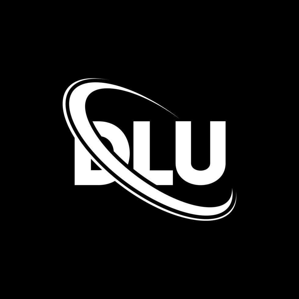 dlu logotyp. dlu brev. dlu letter logo design. initialer dlu logotyp länkad med cirkel och versaler monogram logotyp. dlu typografi för teknik, företag och fastighetsmärke. vektor