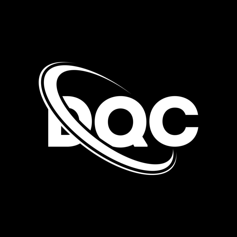 dqc logotyp. dqc bokstav. dqc bokstavslogotypdesign. initialer dqc logotyp länkad med cirkel och versaler monogram logotyp. dqc typografi för teknik, företag och fastighetsmärke. vektor