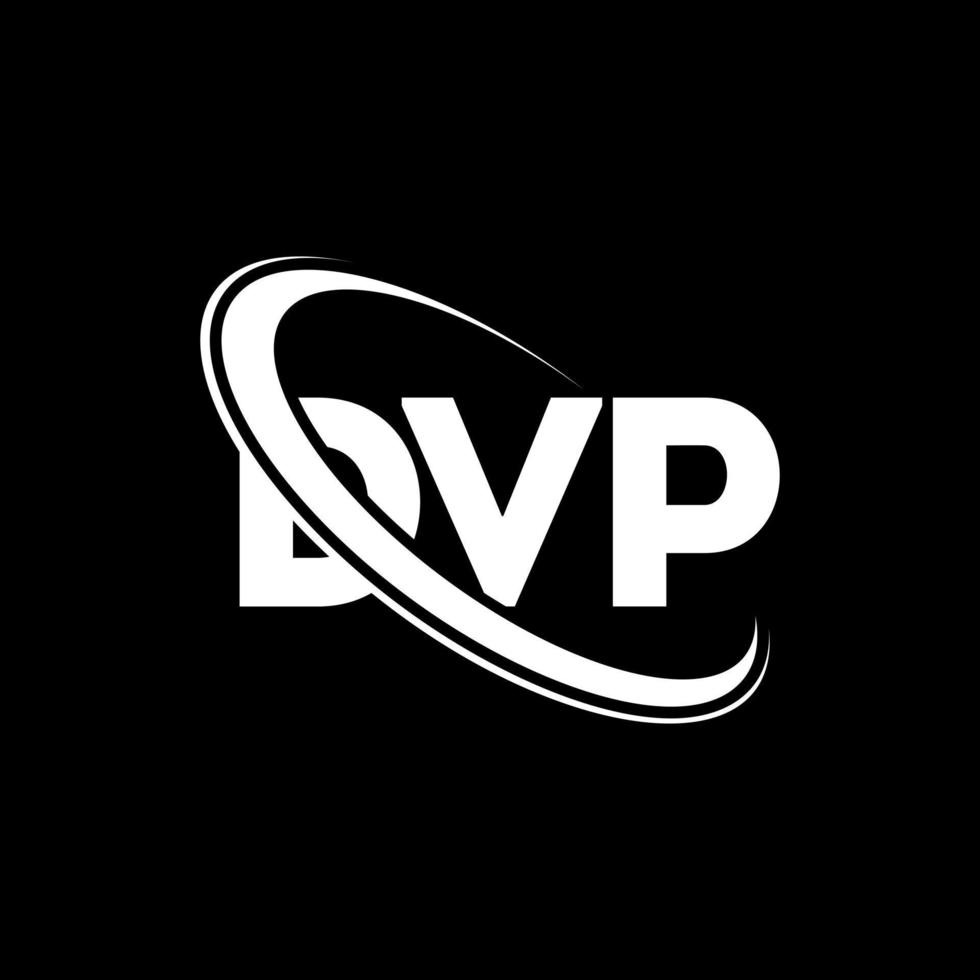 dvp logotyp. dvp brev. dvp brev logotyp design. initialer dvp logotyp länkad med cirkel och versaler monogram logotyp. dvp typografi för teknik, företag och fastighetsmärke. vektor