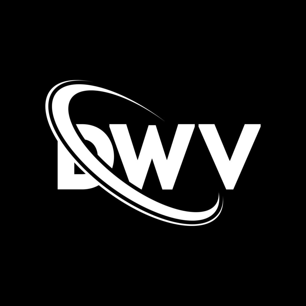 dwv-Logo. dwv-Brief. dwv-Buchstaben-Logo-Design. Initialen dwv-Logo verbunden mit Kreis und Monogramm-Logo in Großbuchstaben. dwv Typografie für Technik, Wirtschaft und Immobilienmarke. vektor