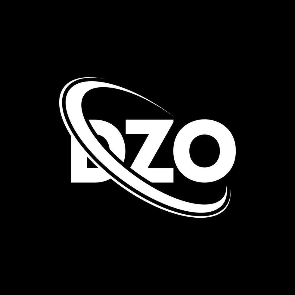 dzo-Logo. Dzo-Brief. dzo-Buchstaben-Logo-Design. Initialen Dzo-Logo verbunden mit Kreis und Monogramm-Logo in Großbuchstaben. dzo-typografie für technologie-, geschäfts- und immobilienmarke. vektor