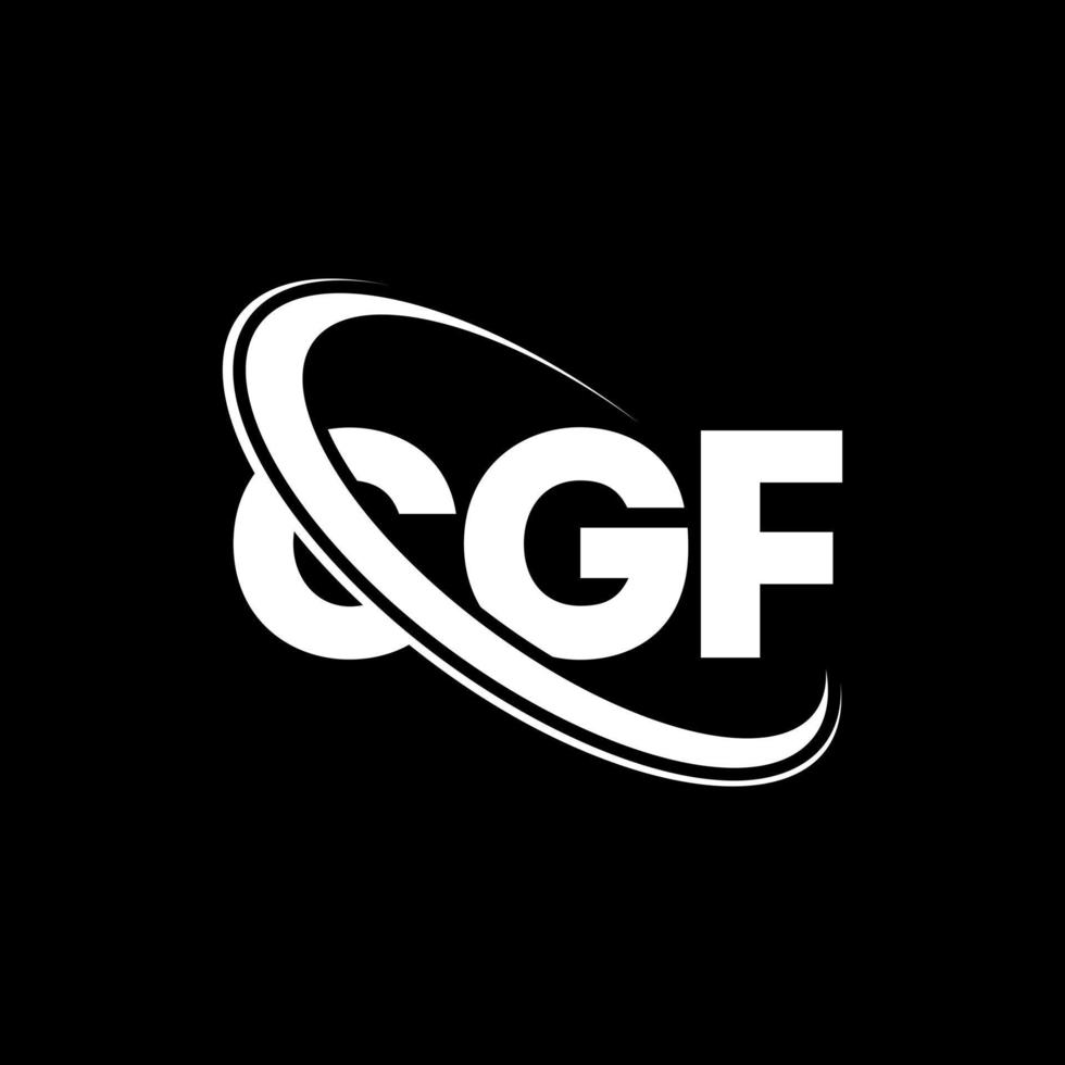 cgf logotyp. cgf brev. cgf brev logotyp design. initialer cgf logotyp länkad med cirkel och versaler monogram logotyp. cgf typografi för teknik, företag och fastighetsmärke vektor