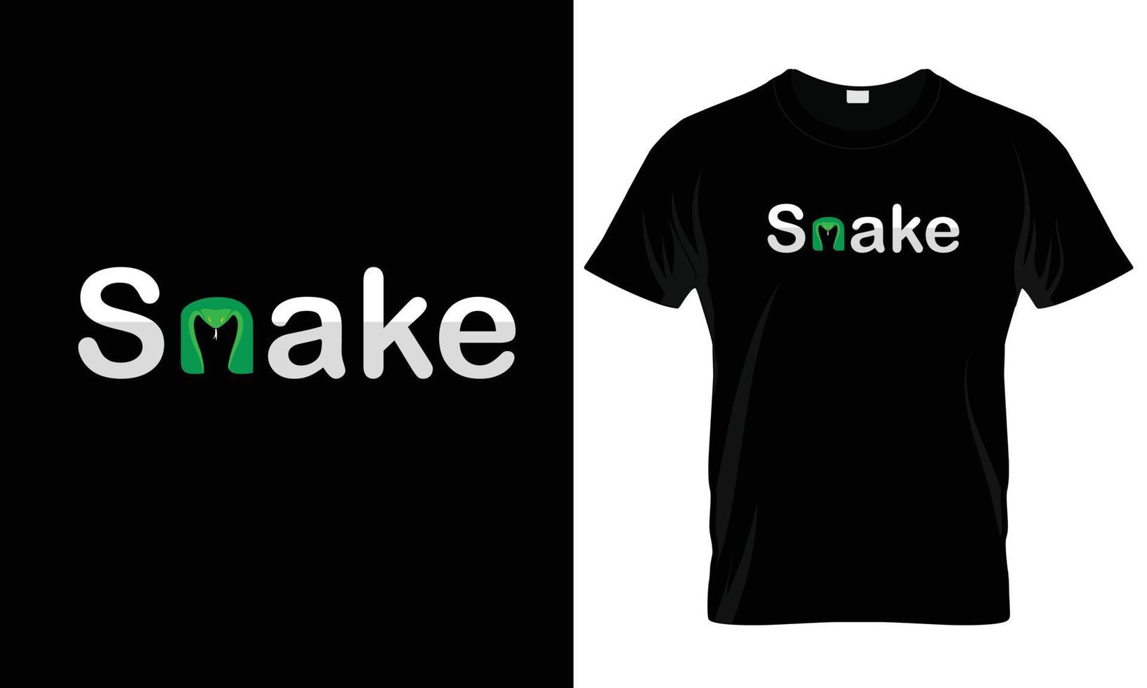 Schlangen-T-Shirt-Design. Druck für Kleidung, Poster, Vektor. vektor