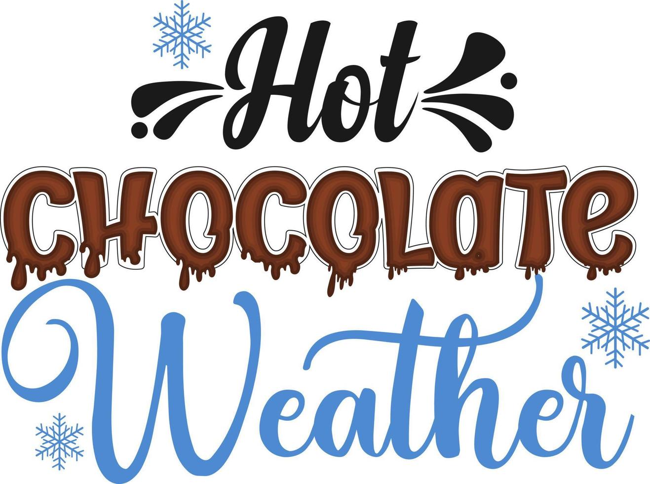 varm choklad väder citat design vektor