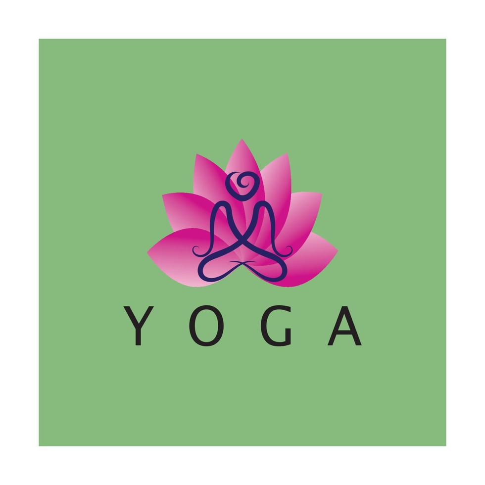 logotyp design av människor som gör yoga symbol ikon illustration vektor