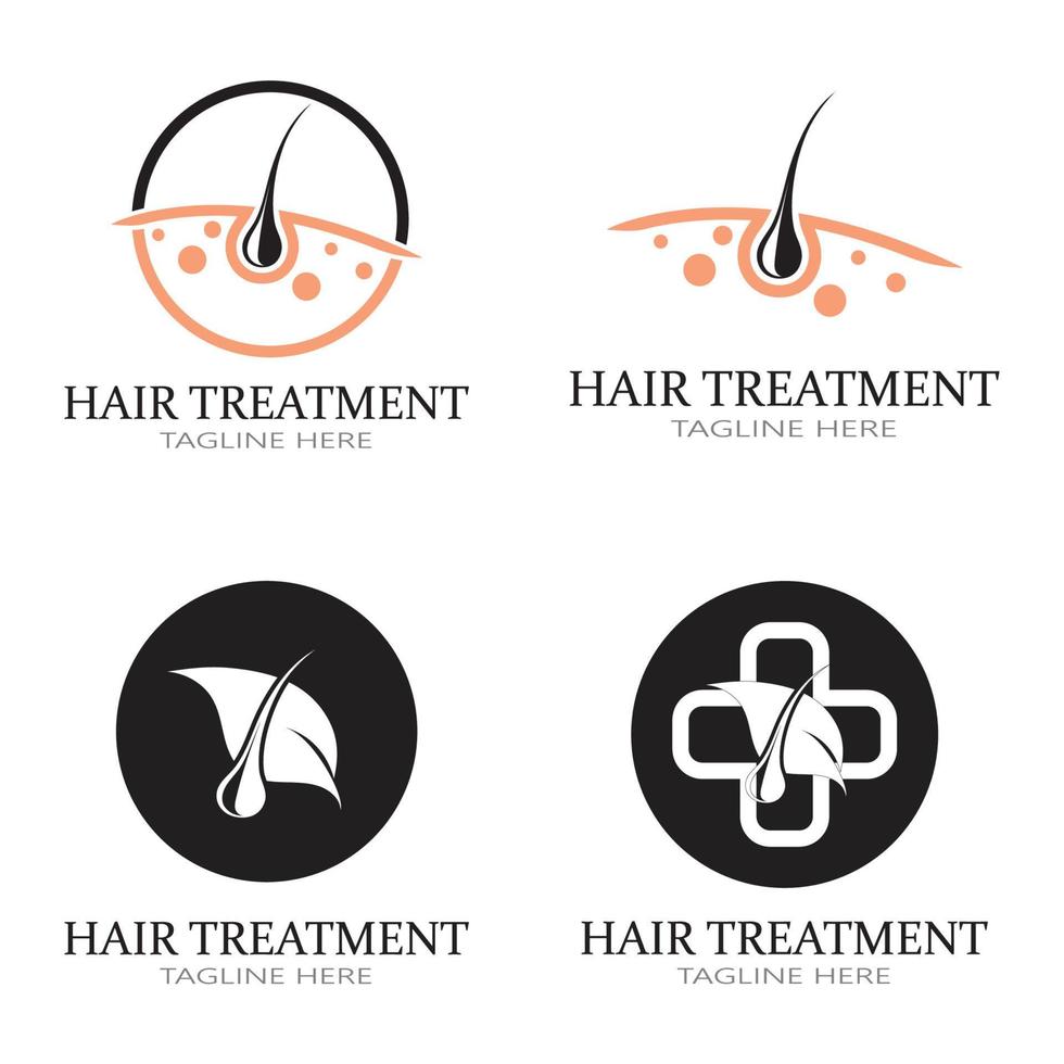 Logo-Entfernungslogo-Vektorbild-Designillustration der Haarbehandlung vektor