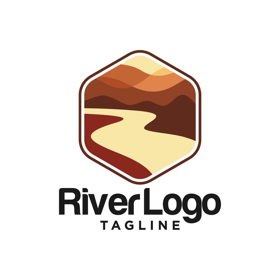 valley river logotyp arkivbild vektor