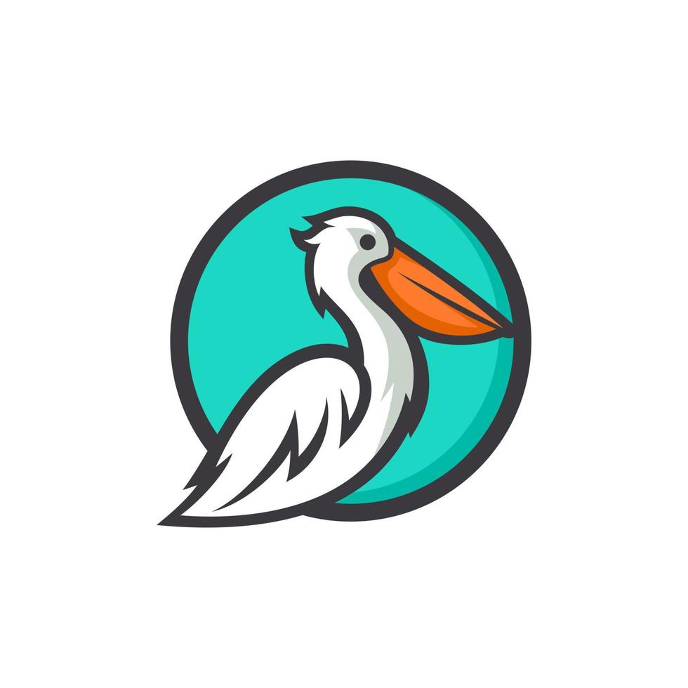 Pelikan-Vogel-Logo abstrakte Design-Vektor-Vorlage vektor