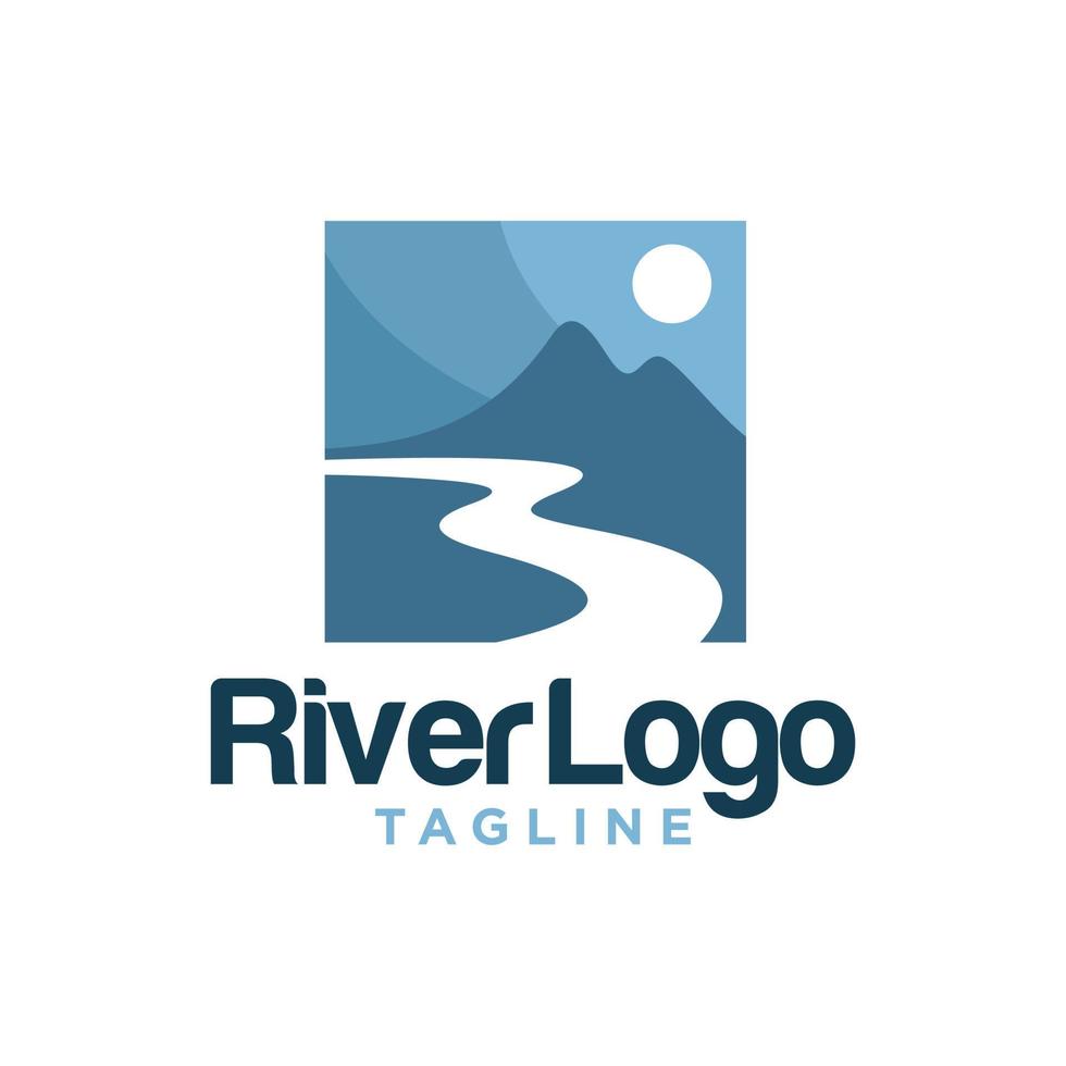 valley river logotyp arkivbild vektor