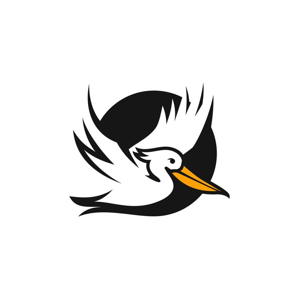 Pelikan-Vogel-Logo abstrakte Design-Vektor-Vorlage vektor