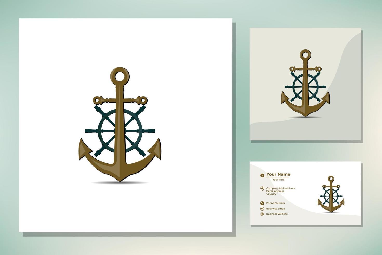 nautiska logotyp design vektor