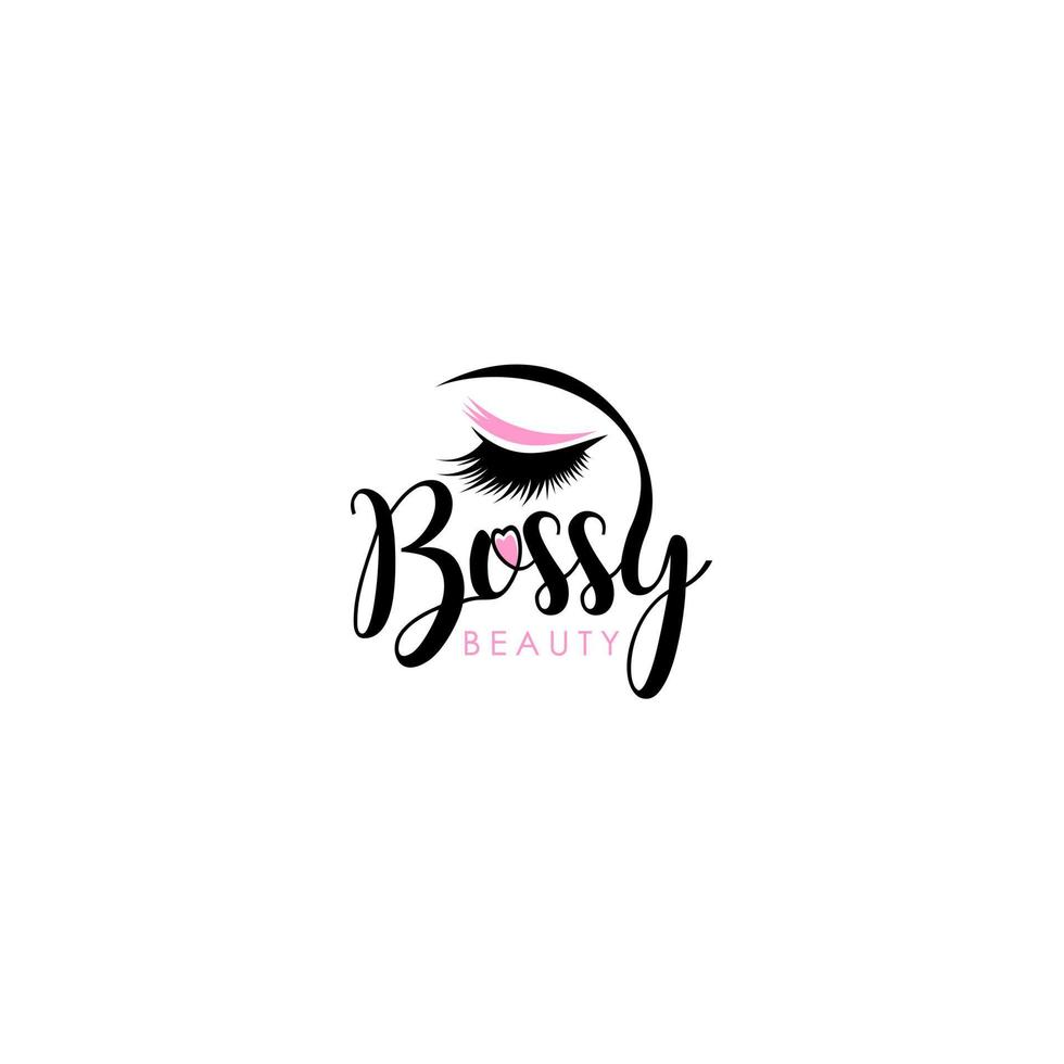 Schönheit Auge Bossy Logo Zeichen Symbol Symbol vektor