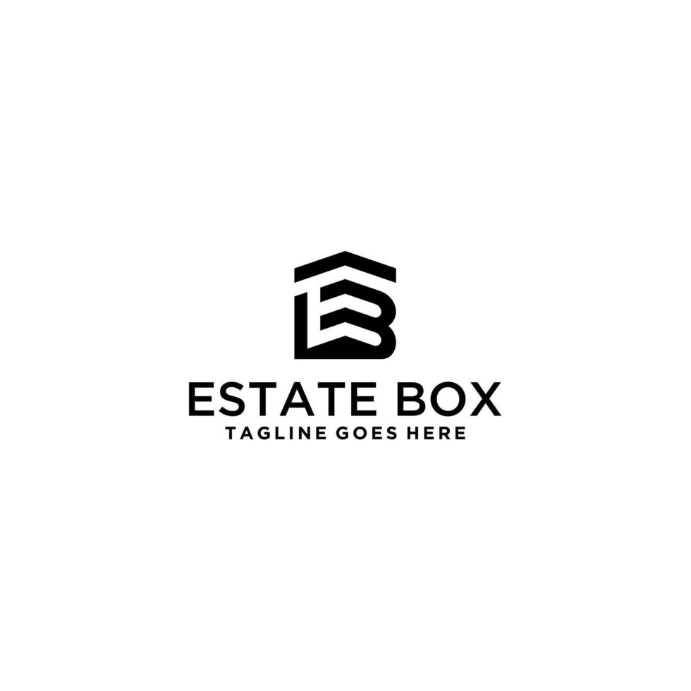 eb, be initial home and real estate logo sign design vektor