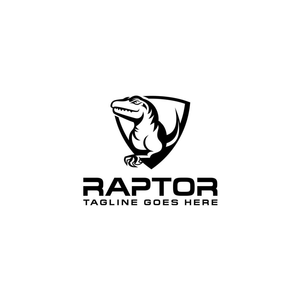 Raptor kreatives Logo-Schild-Design vektor