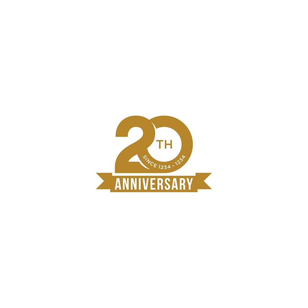 Logoschild zum 20-jährigen Jubiläum vektor