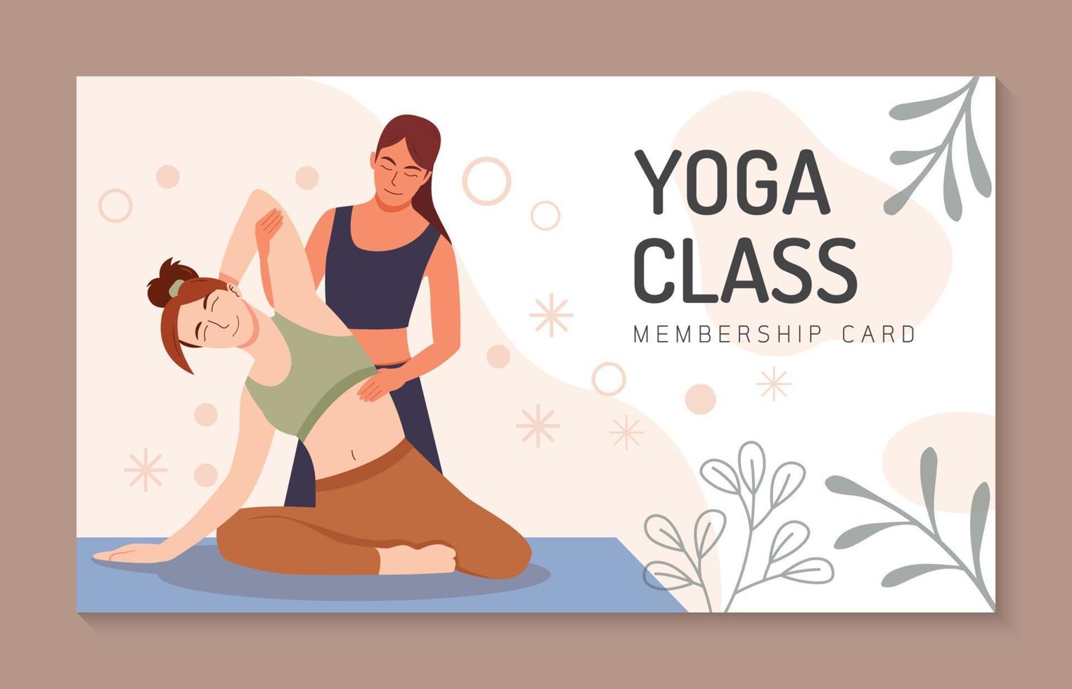 ung kvinna som njuter av yogaklass, hälsosam livsstil, aktiv rekreation, yogadag, kvinna som gör yogaövningar. tecken vektor illustration.