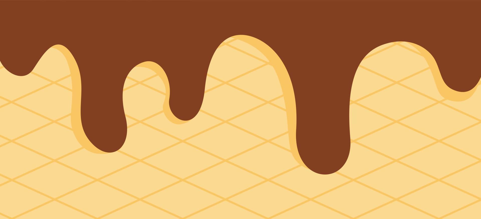 Vektor-Illustration-Hintergrund mit geschmolzener Schokolade vektor