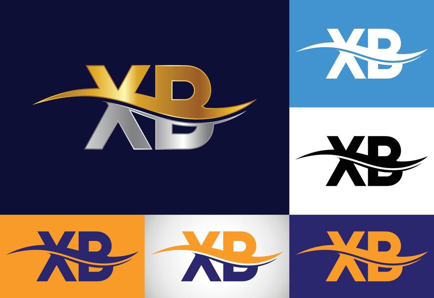 anfängliche monogrammbuchstabe xb logo design vektorvorlage. grafisches Alphabet-Symbol. vektor