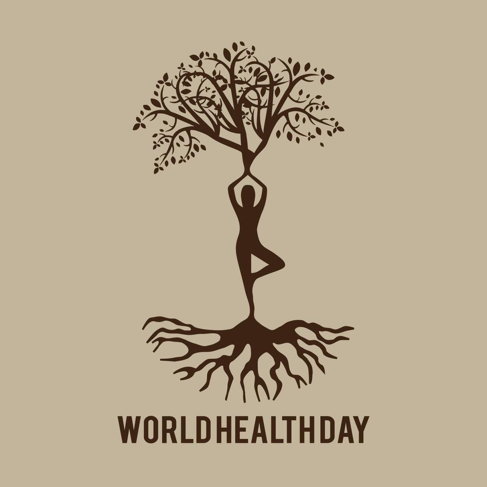 World Health Day koncepttextdesign, 7 april. medicin och sjukvårdsbild. redigerbara vektorillustration bokstäver, logotyp, banderoll, mnemonik, typografi. vektor