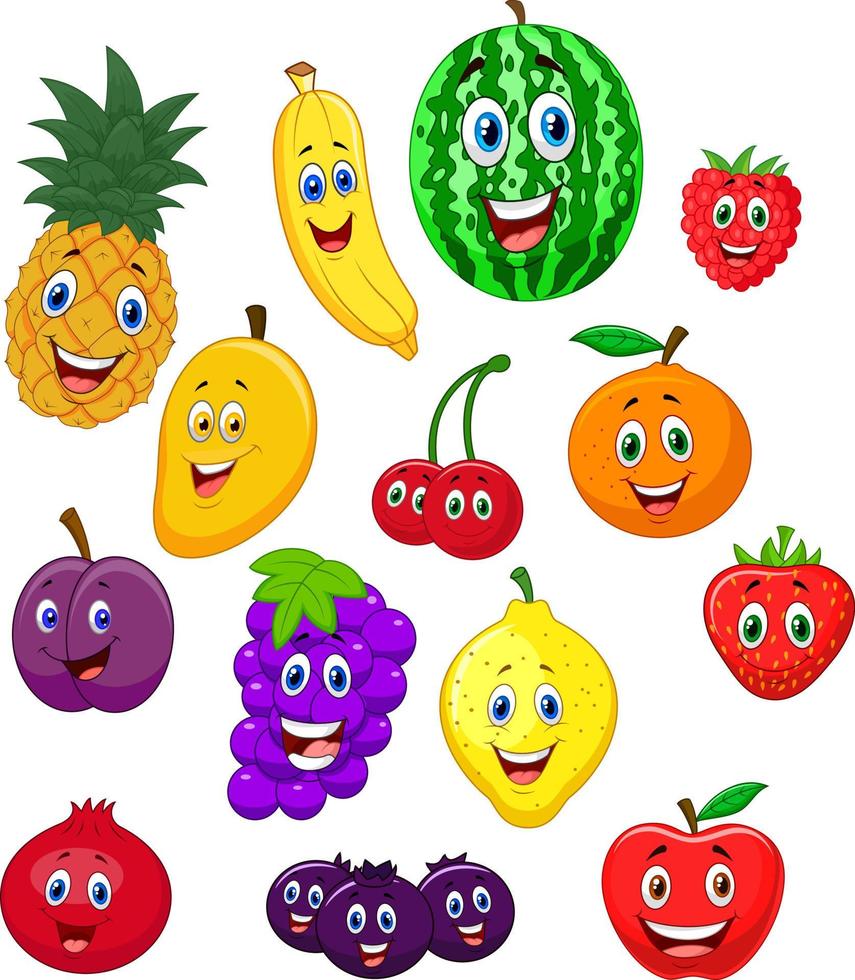 frukt seriefigur vektor